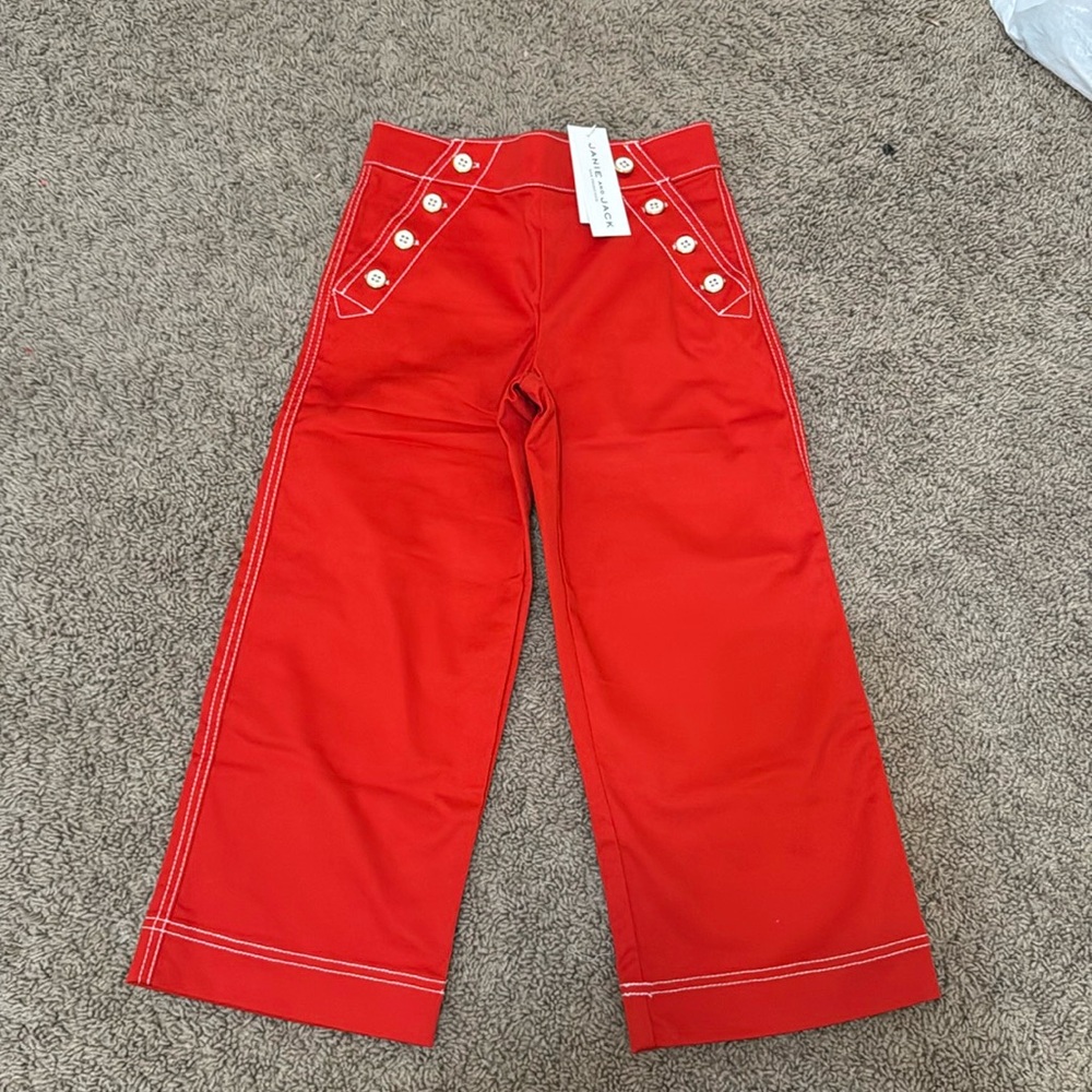 Brand new Janie and jack red pants girls size 6